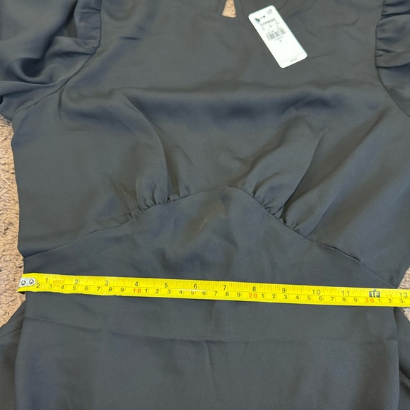 Express Black Fit Flare Puff Sleeve Dress A Line Mini Size S M L NEW $78 - Picture 16 of 16